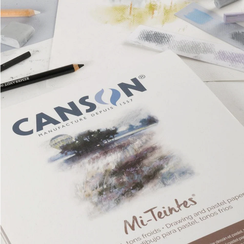 Canson Mi-Teintes Paper Pad White - Image 3