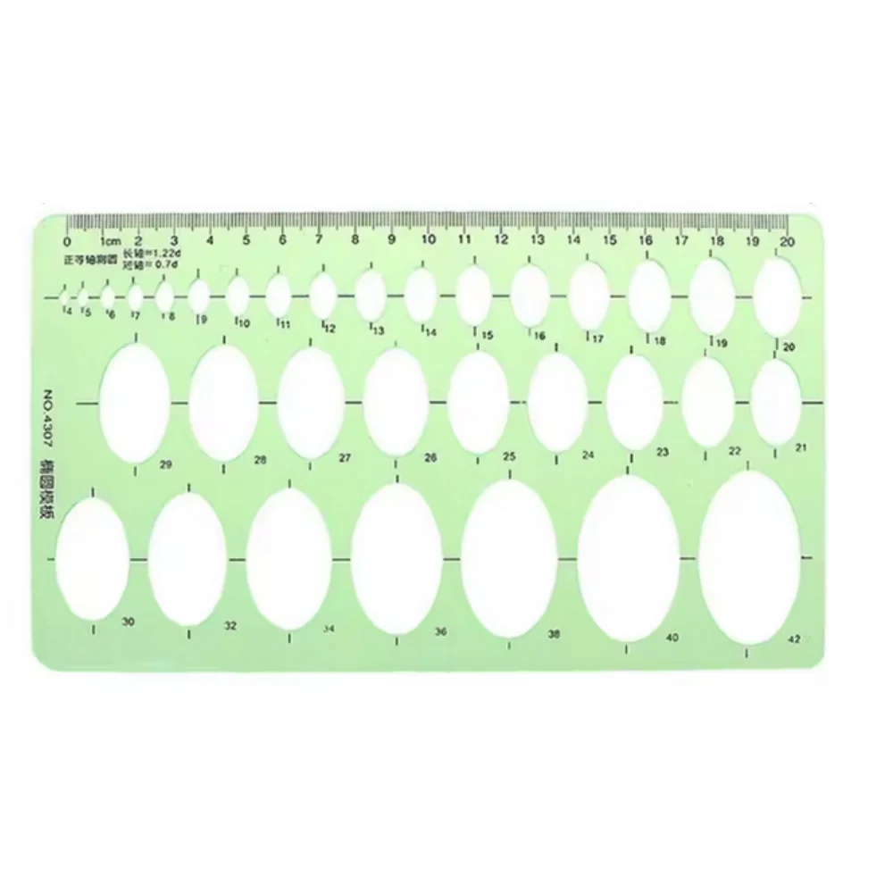 Green Ellipse Template Plastic
