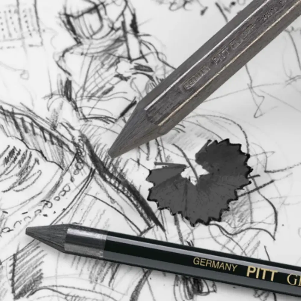 Faber Castell Pitt Graphite Crayon 4B 2pk - Image 3