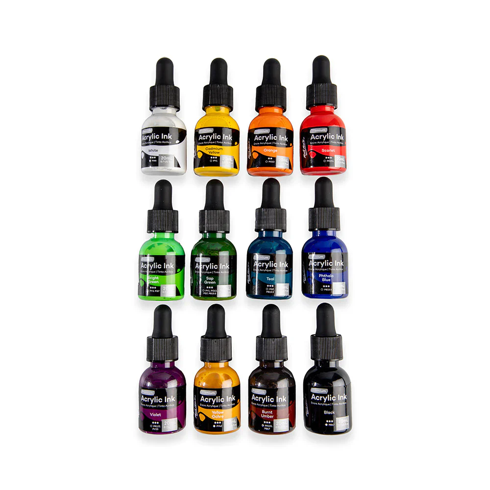 Mont Marte Acrylic Ink Set 12pk - Image 3