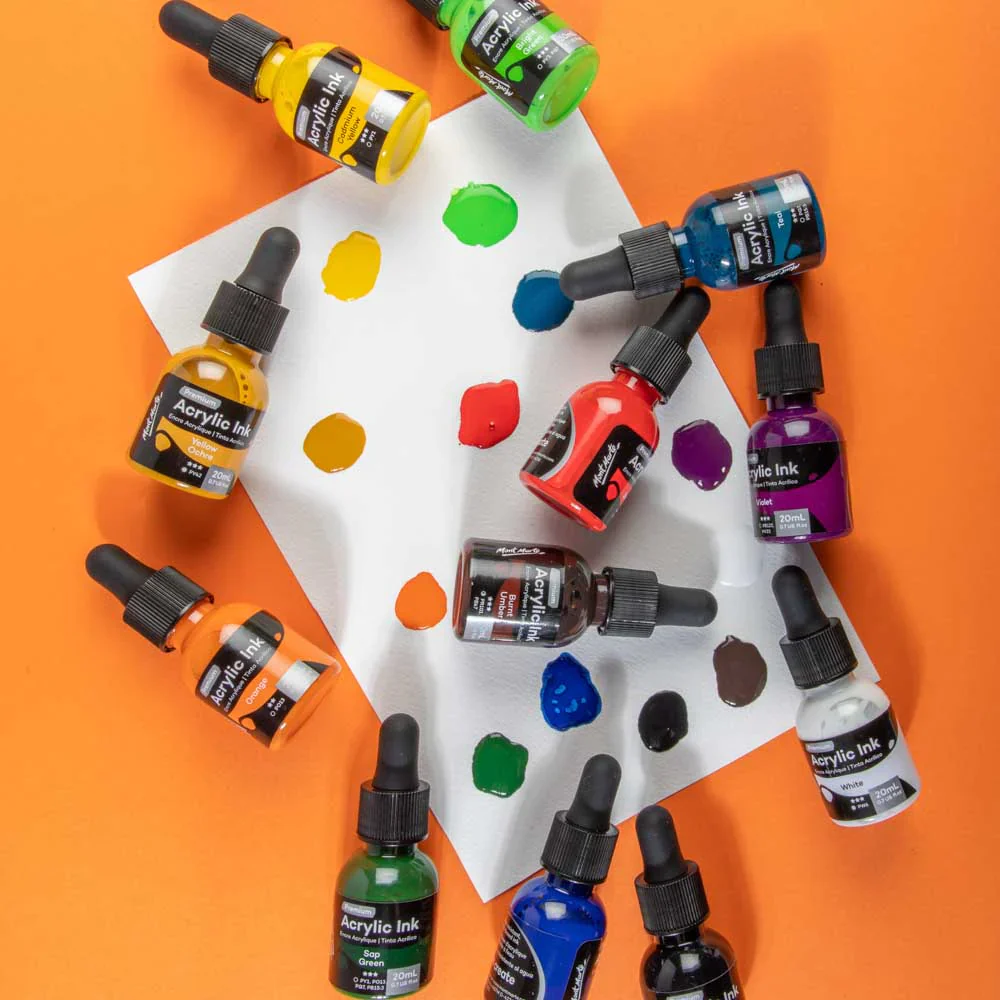 Mont Marte Acrylic Ink Set 12pk - Image 4