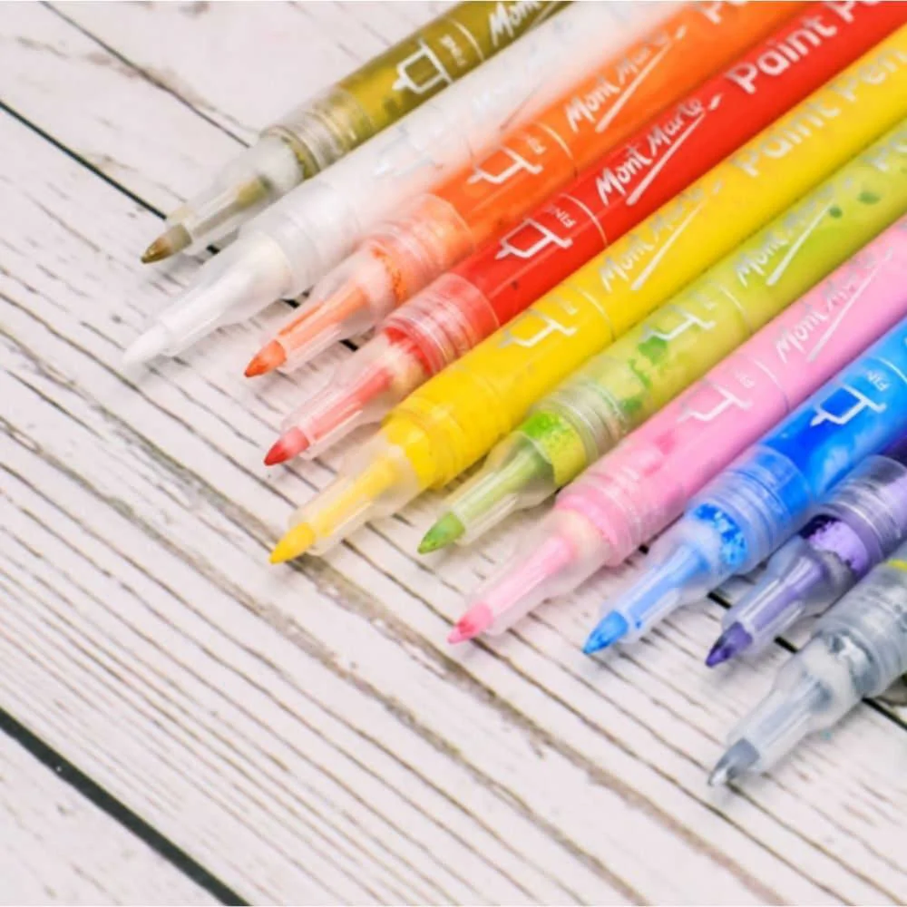 Mont Marte Acrylic Paint Pen Set 12pk Fine - Image 2