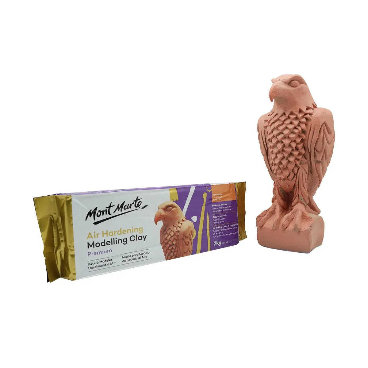 Mont Marte Air Dry Clay Terracotta 2kg - Image 3