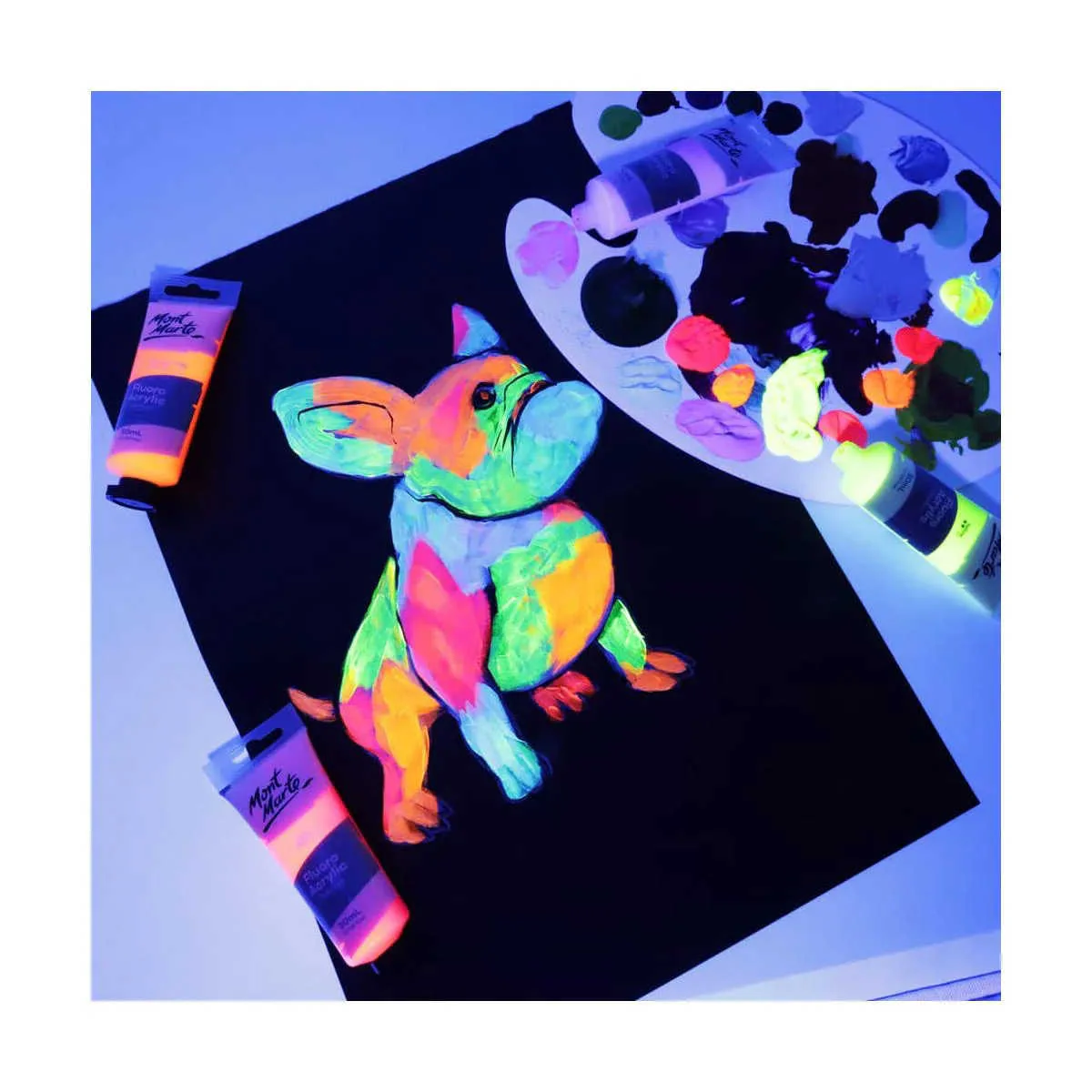 Mont Marte Fluro Acrylic Paints 50ml - Image 3
