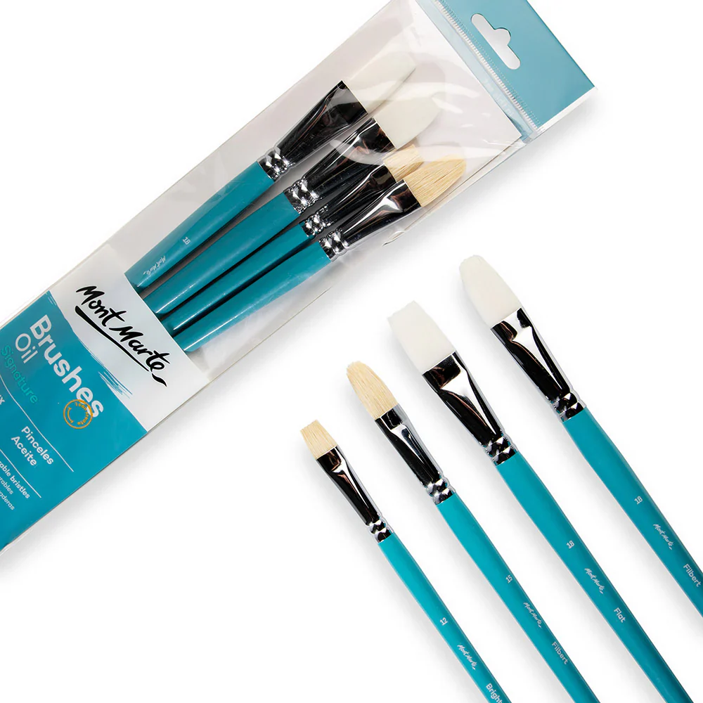 Mont Marte Signature Brush Set Oil 4pk - Image 2