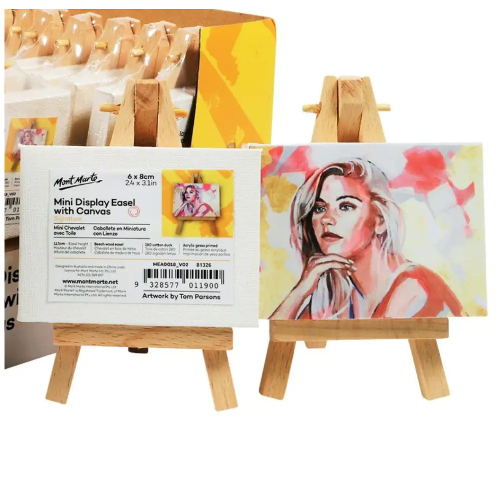 Mont Marte Mini Easel With Canvas 6X8cm - Image 3