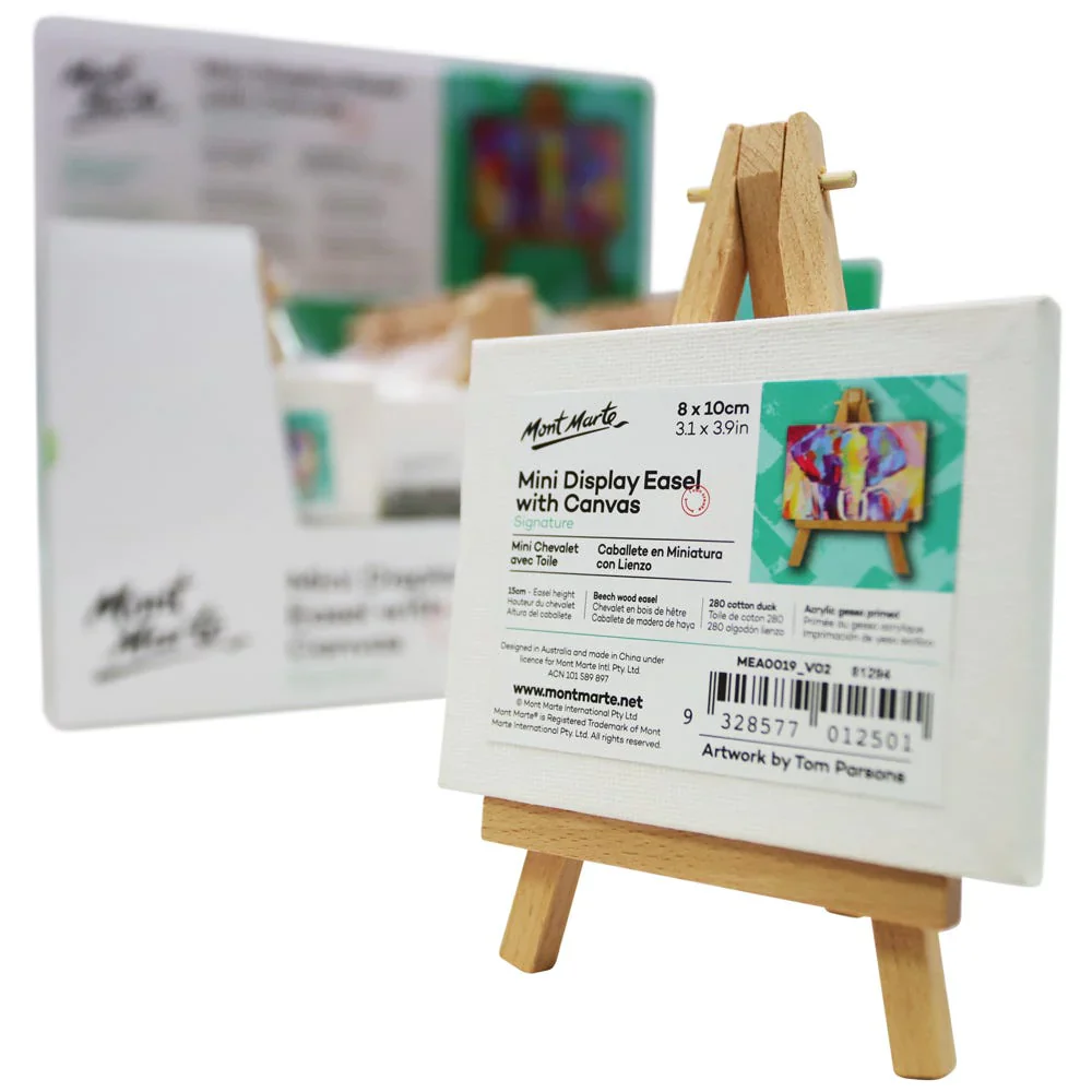 Mont Marte Mini Easel With Canvas 8X10cm - Image 3