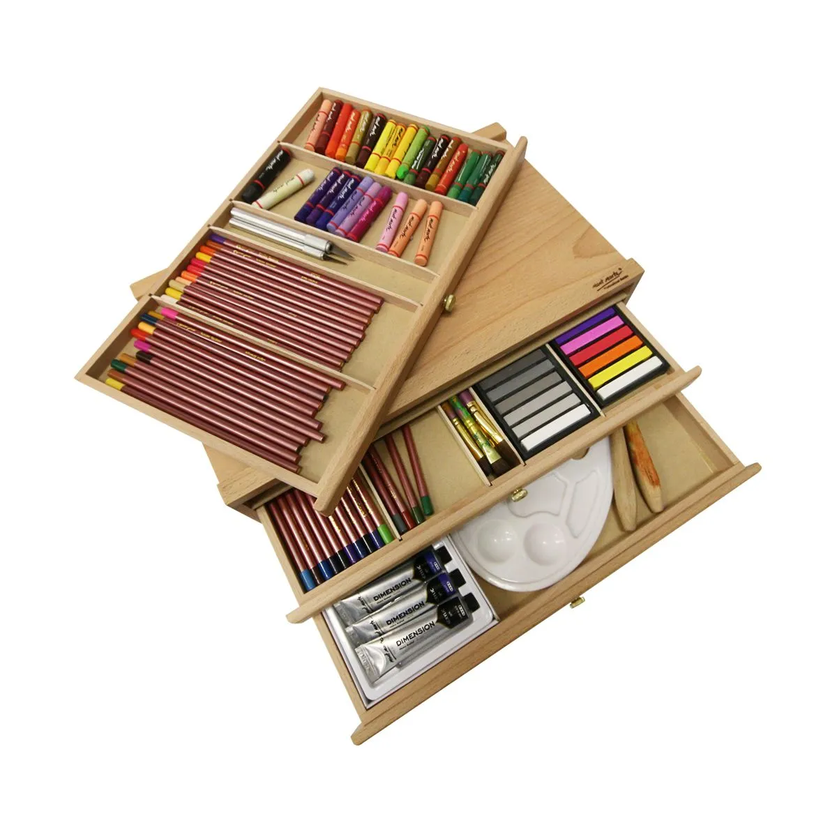 Mont Marte Pastel Box 3 Drawer Wood - Image 3