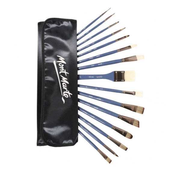 Mont Marte Premium Brush Wallet Set 15pce - Image 2