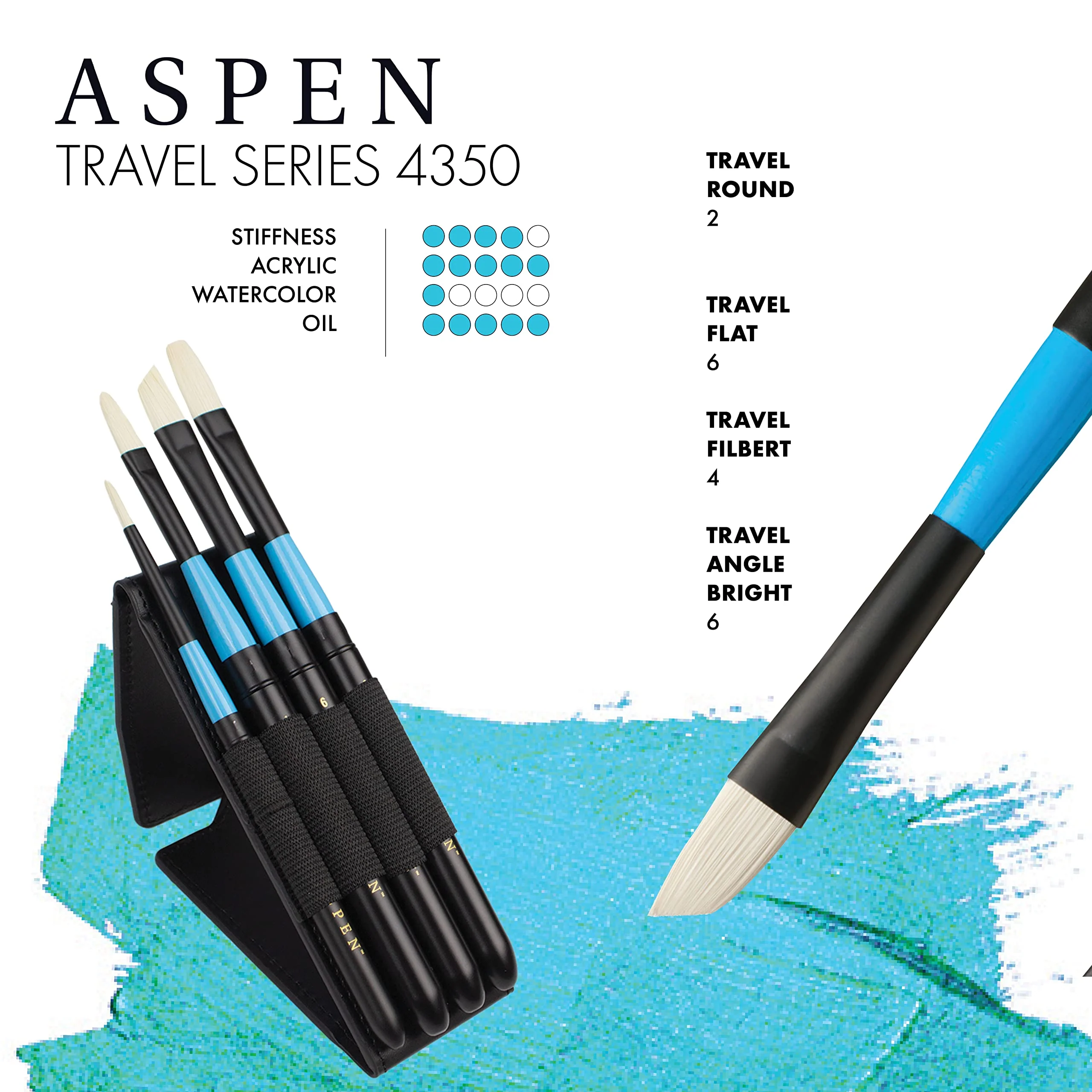 Princeton Aspen 6500 Synthetic Travel Brush Set - Image 3