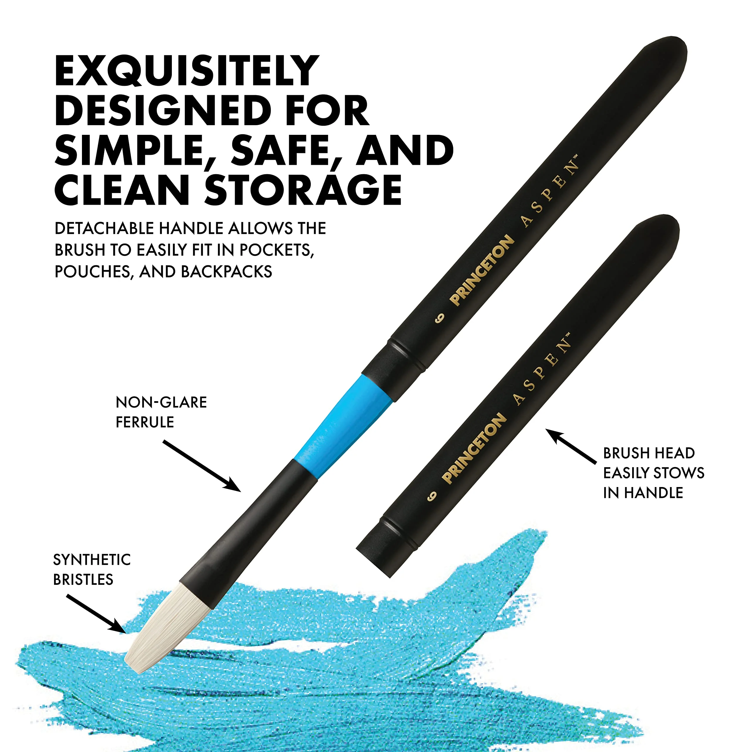Princeton Aspen 6500 Synthetic Travel Brush Set - Image 4