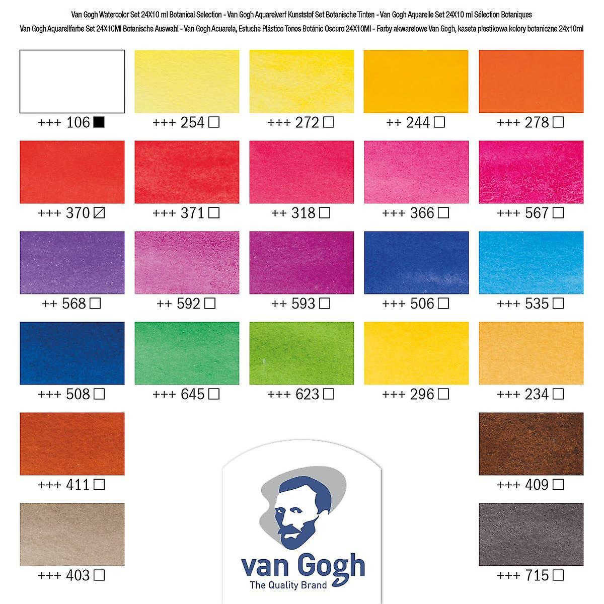 Van Gogh Watercolour Botanic Colours Set of 24 Pans - Image 3